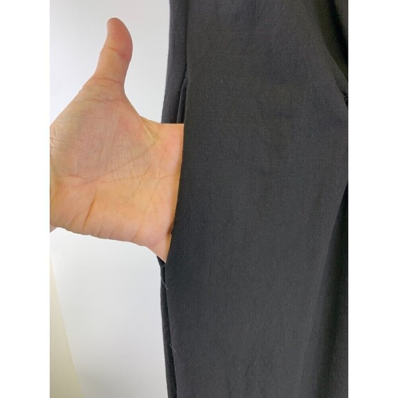 Lili Sidonio Molly Bracken Viscose Dress V-Neck Beaded Black Sleeveless Large - Picture 4 of 12